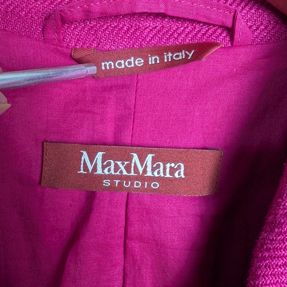 MaxMara Studio Italian Linen Blazer – Fuchsia Tailored Jacket – XXS/XS - Picture 6 of 13